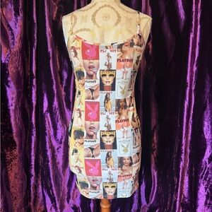 PLAYBOY Multicolor Graphic Collage Dress